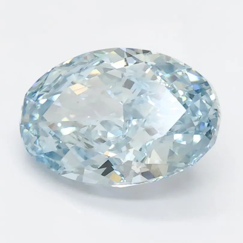 2.05ct Oval Lab Grown Diamond (Colour Fancy Intense Greenish Blue, Clarity VVS2, IGI Certified)