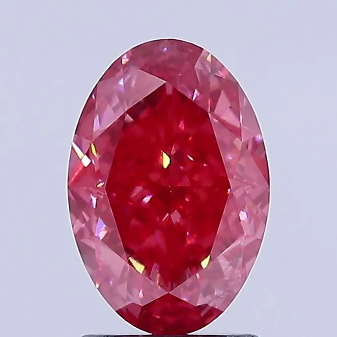 2.02ct Oval Lab Grown Diamond (Colour Fancy Vivid Pink, Clarity VS1, IGI Certified)