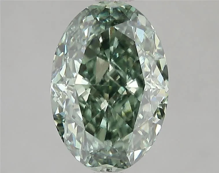 3.01ct Oval Lab Grown Diamond (Colour Fancy Vivid Green, Clarity VS1, IGI Certified)