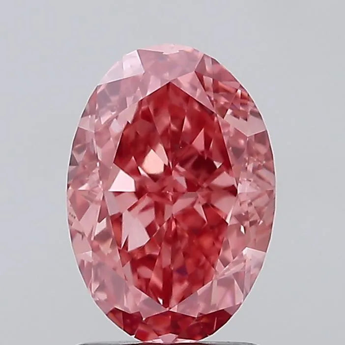 2.23ct Oval Lab Grown Diamond (Colour Fancy Vivid Pink, Clarity VVS2, IGI Certified)