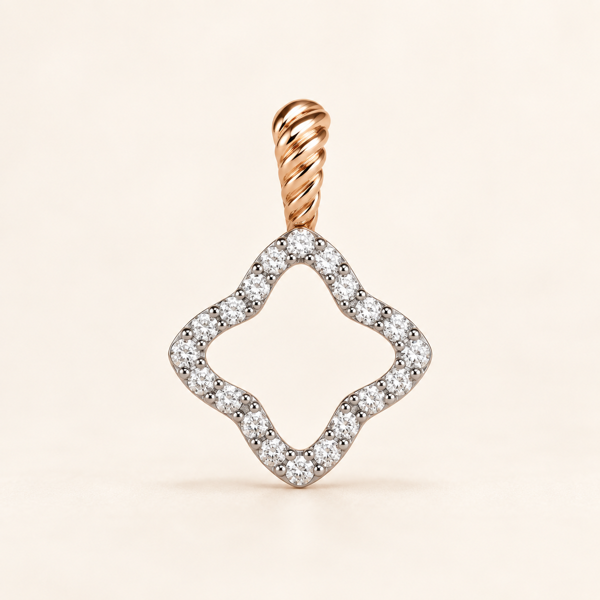 P794 — diamants blancs naturels — Or rose