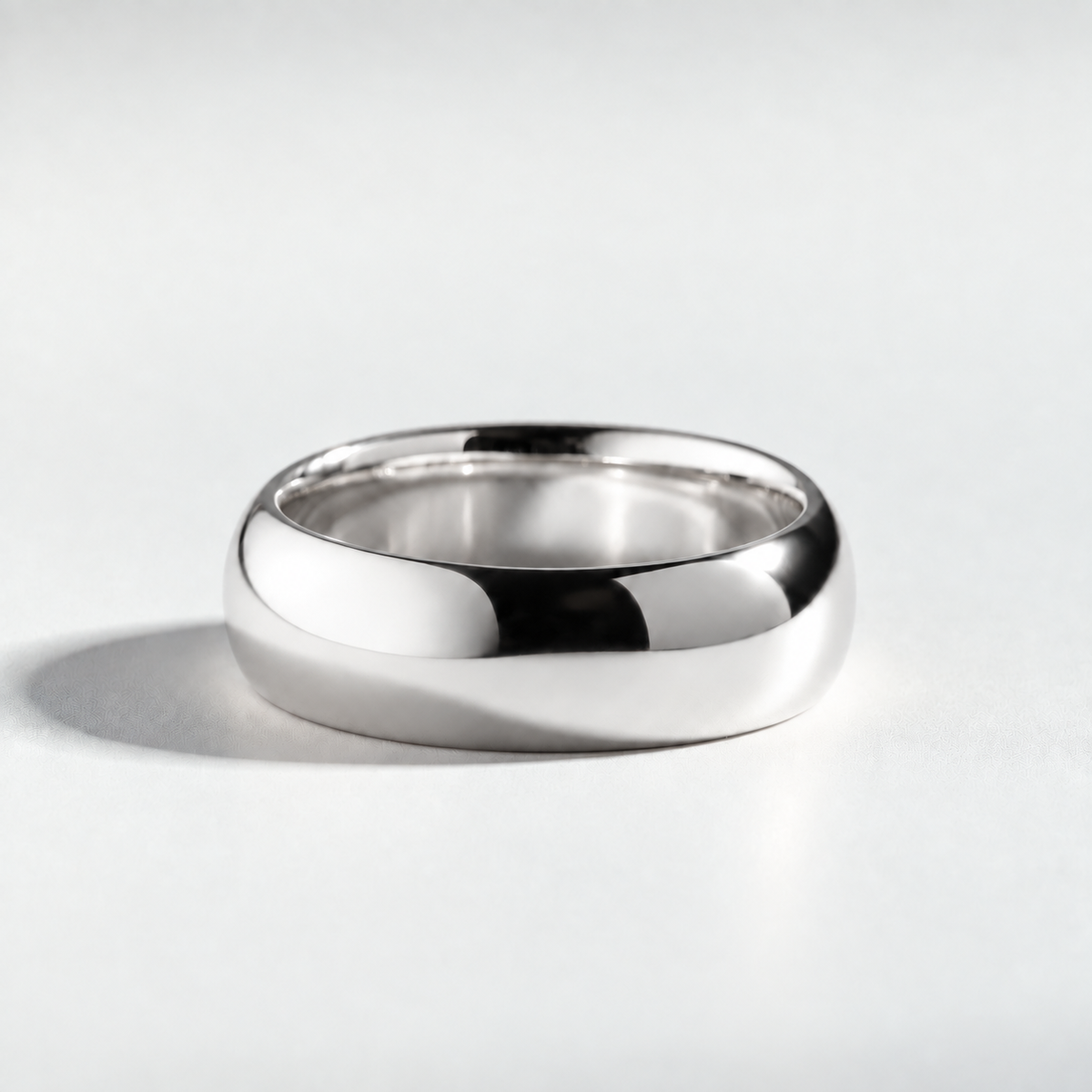 R 1476 men's wedding band in white gold