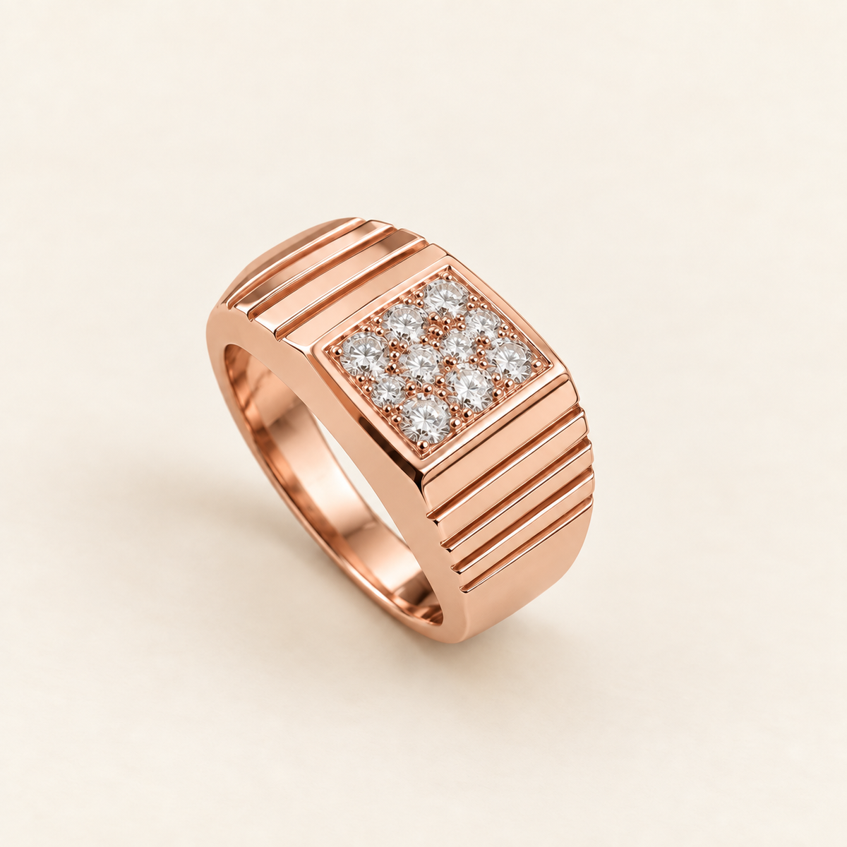 R 737 — white diamonds, rose gold