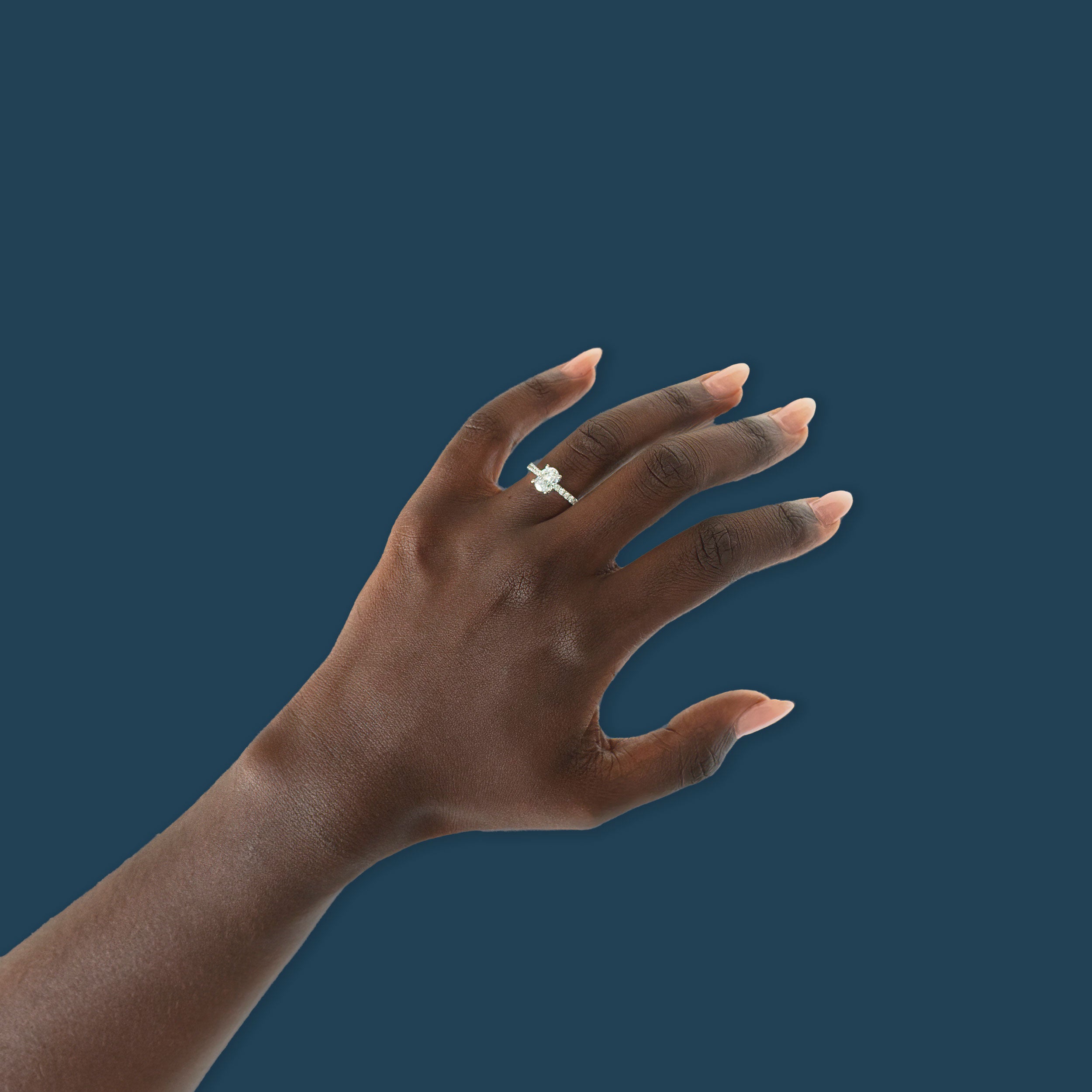 The Oval Cut Diamond Pavé Ring | Atelier RMR Montreal | Engagement Ring