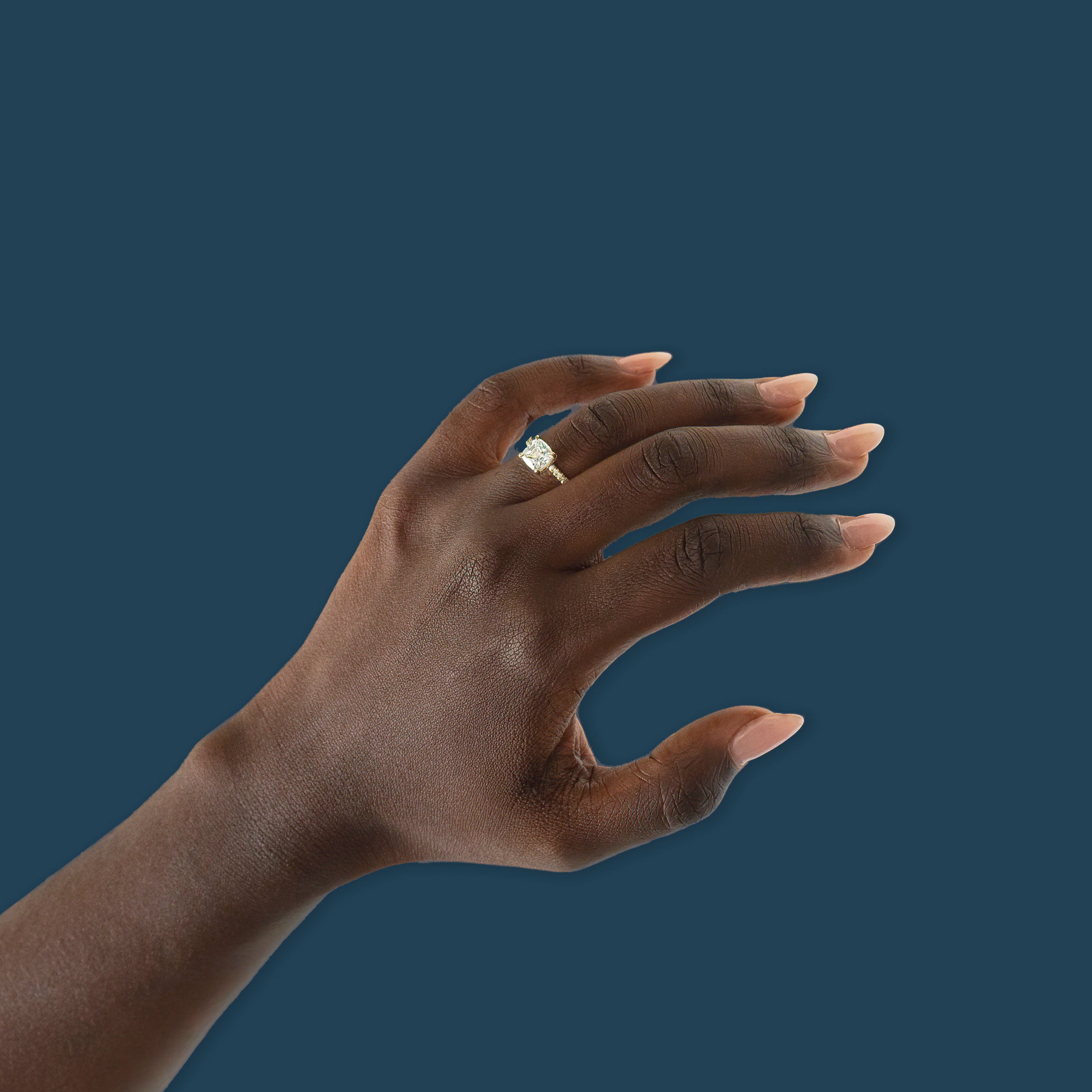 The Cushion Cut Pavé Diamond Ring | Atelier RMR Montreal | Engagement Ring