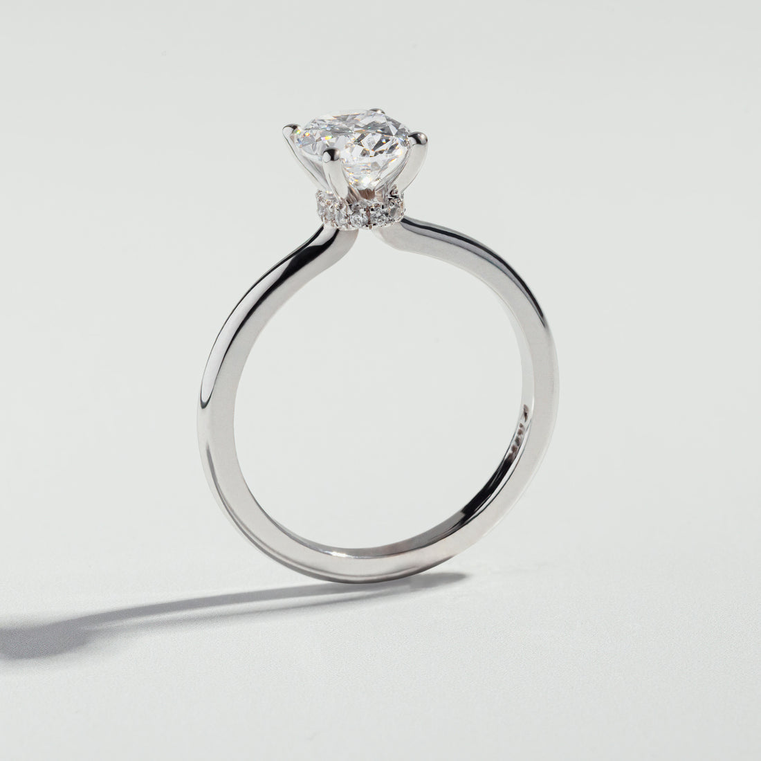 The Oval Cut Hidden Halo Diamond Ring by Atelier RMR Montreal