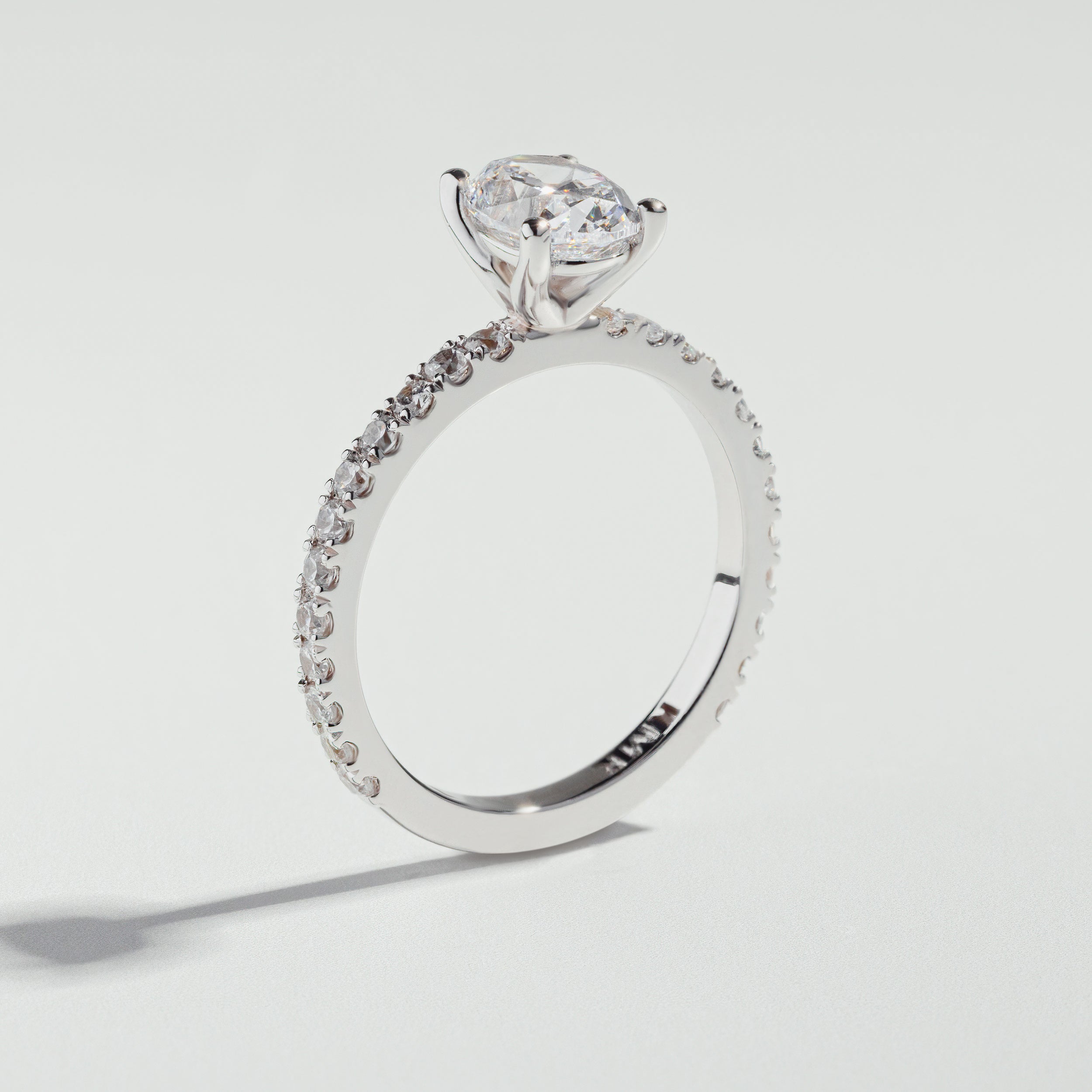 The Oval Cut Diamond Pavé Ring | Atelier RMR Montreal | Engagement Ring