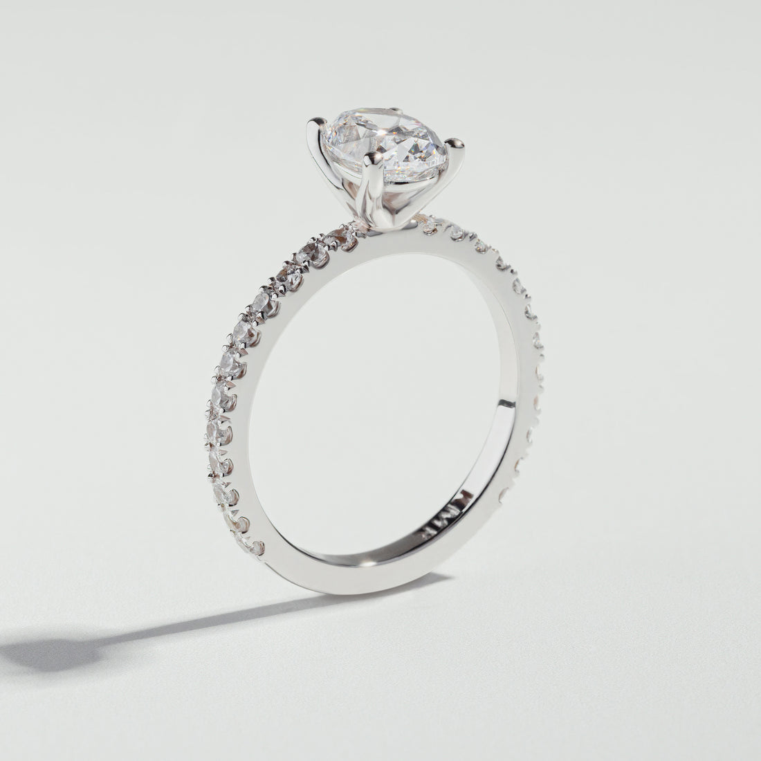 The Oval Cut Diamond Pavé Ring | Atelier RMR Montreal | Engagement Ring