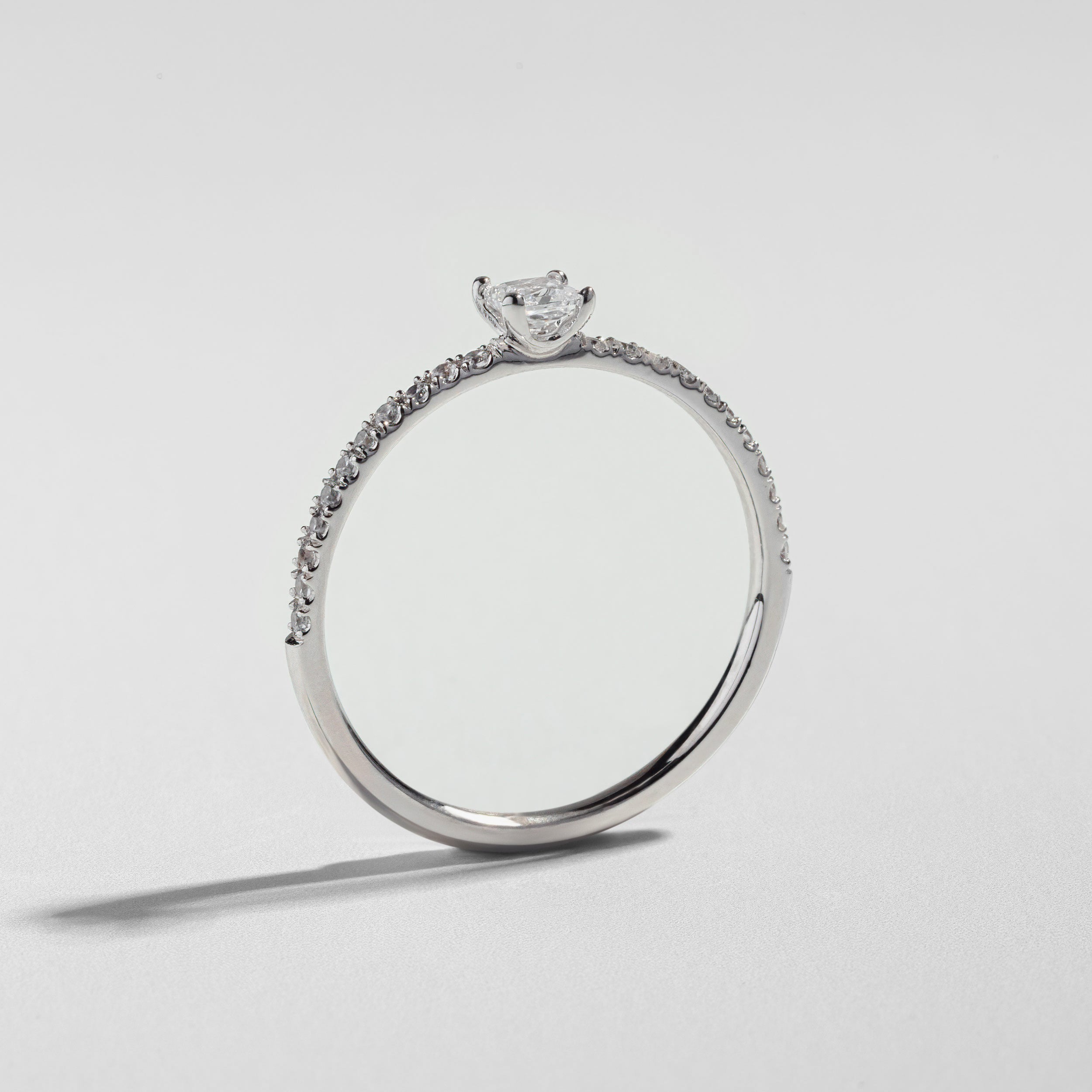 The Petite Princess Cut Pavé Diamond Ring by Atelier RMR Montreal