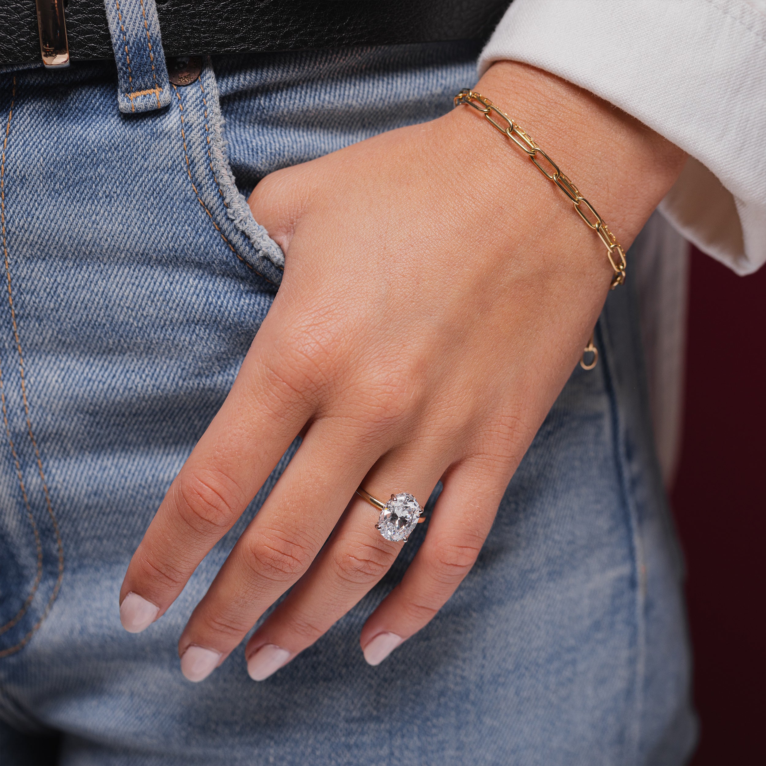 The 3 Carat Oval Diamond and Hidden Halo Ring