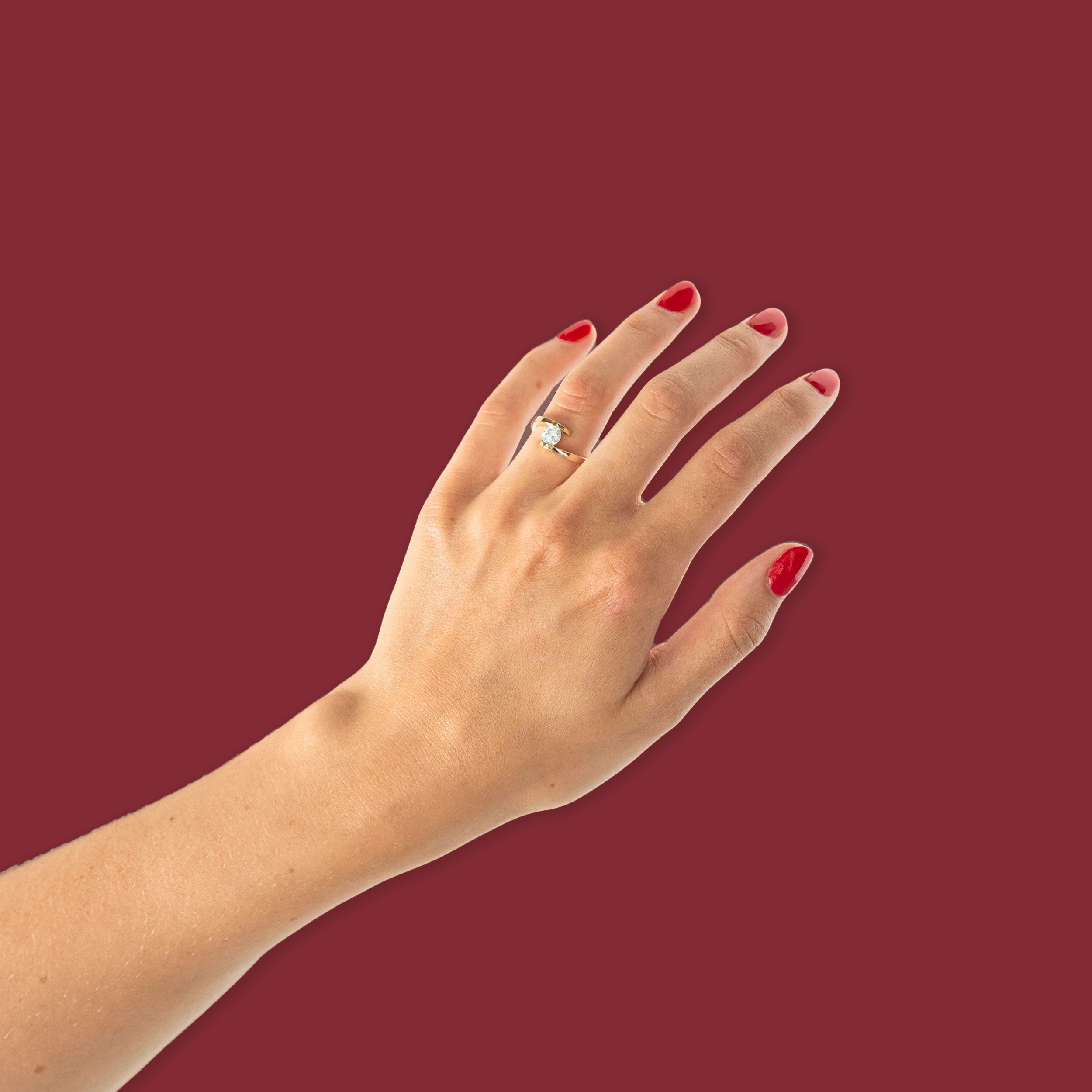 The Round Cut Tension Set Diamond Ring