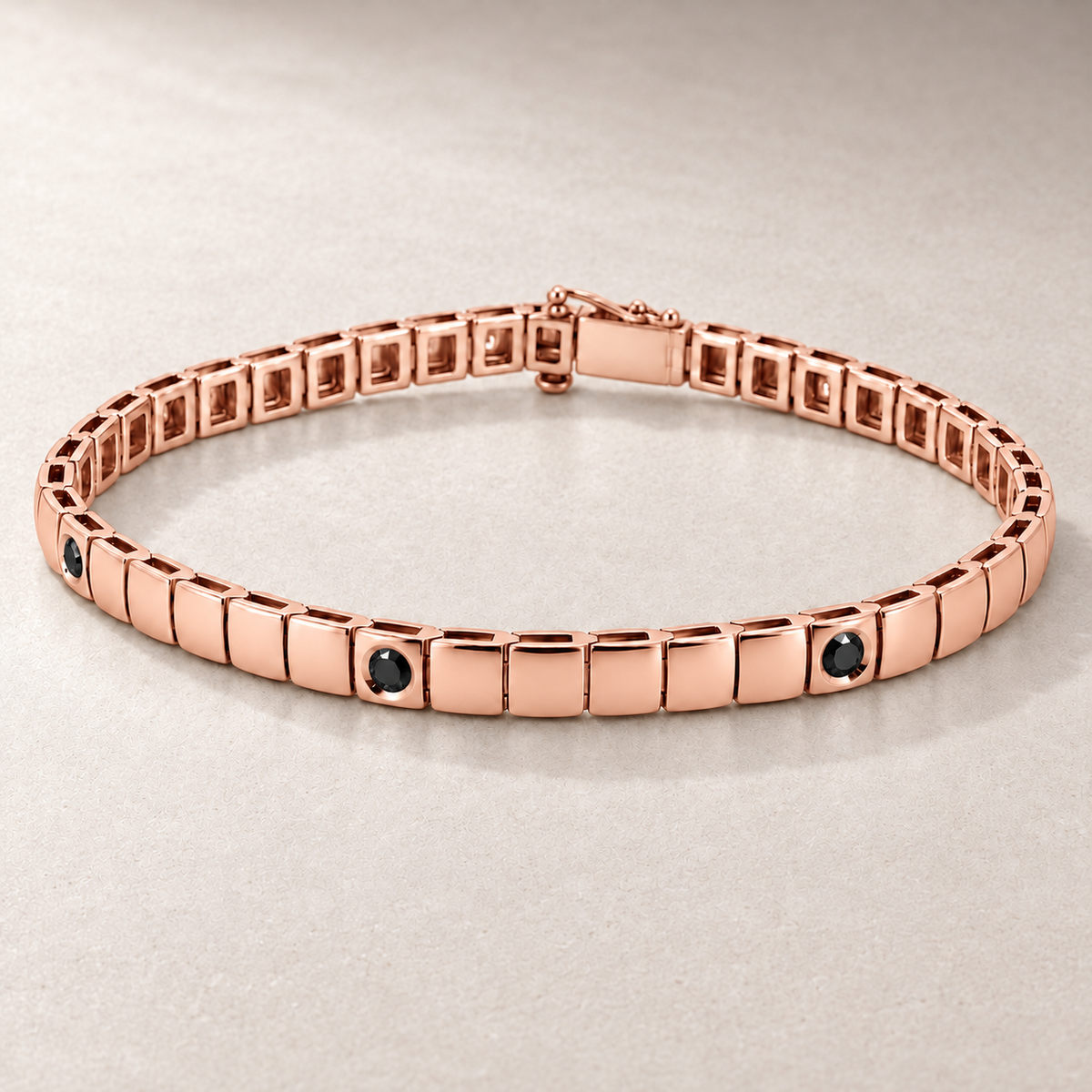 Bracelet en or à maillons et diamants — TN03-4M — vue détaillée 6