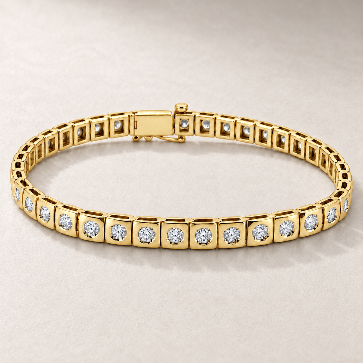Bracelet en or à maillons et diamants — TN03
