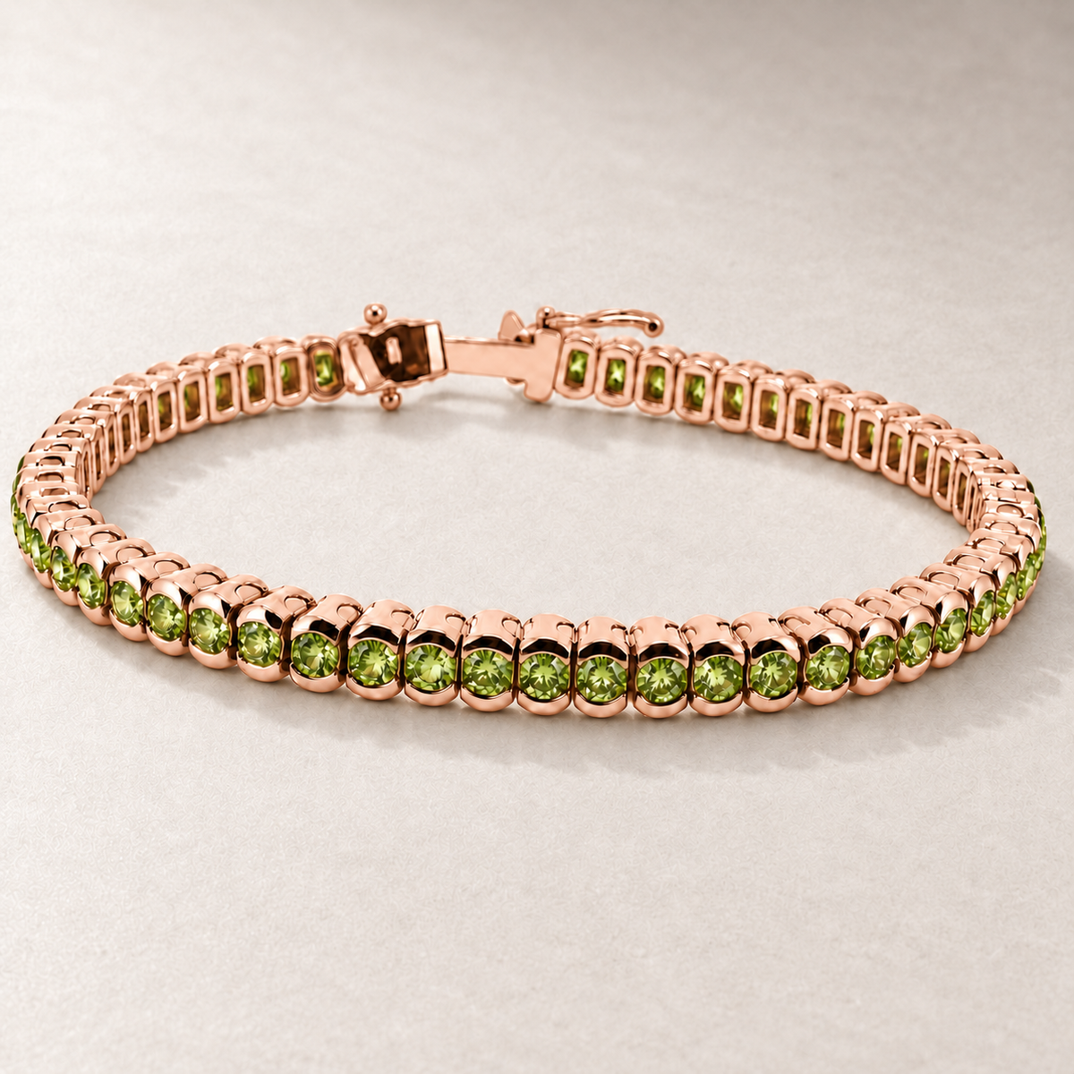 Bracelet tennis en or et péridots — TN26P — vue détaillée 3