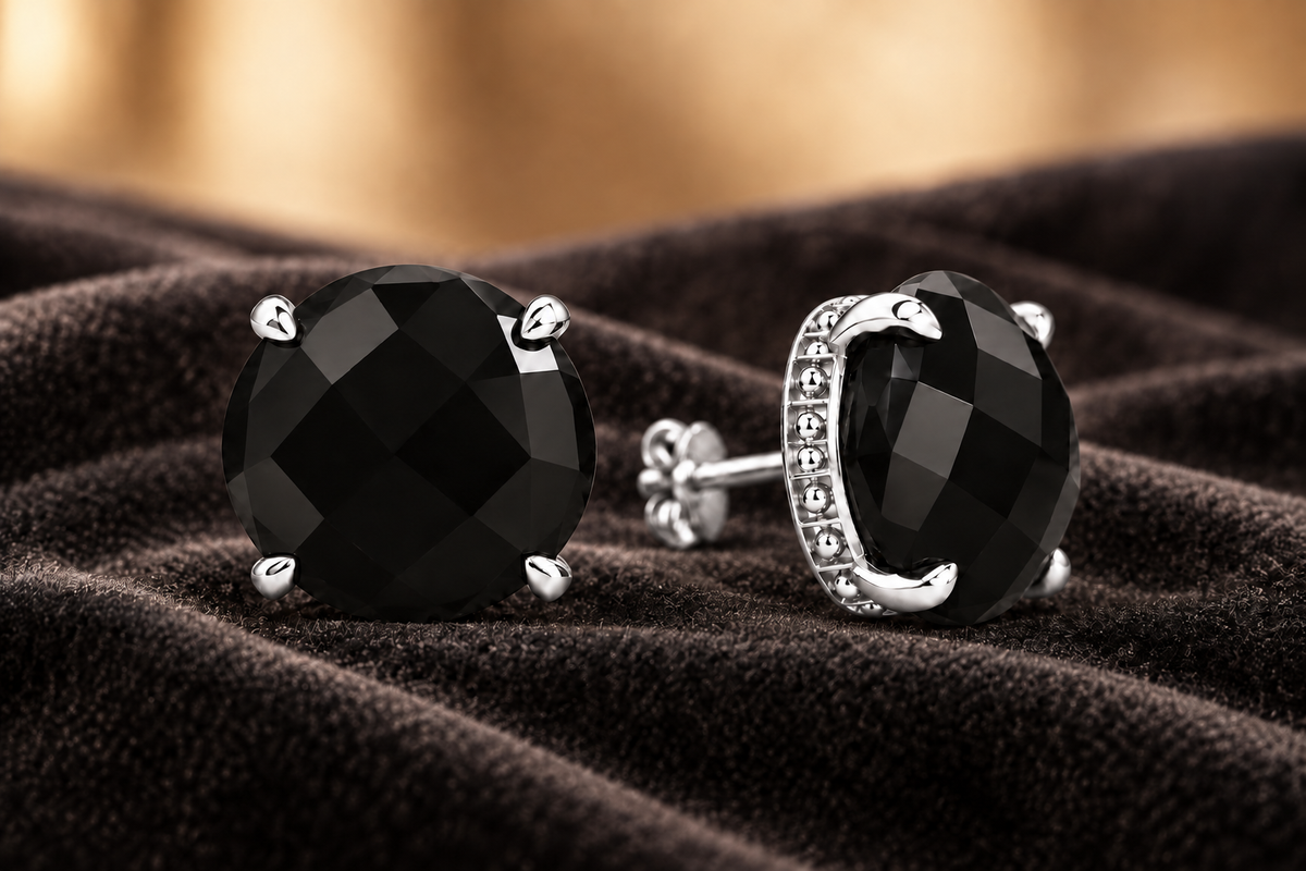 Boucles d’oreilles onyx de Soledade — Or 10K — vue détaillée 3