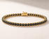 14K gold black diamond tennis bracelet