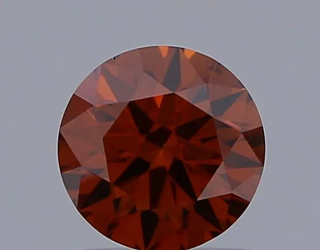 0.69ct Round Lab Grown Diamond (Colour Fancy Deep Orange, Clarity VS1, Cut ID, IGI Certified)