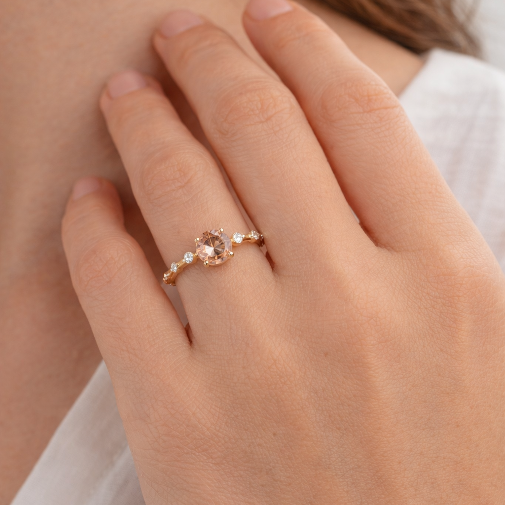 Pink Lady Love ring by Atelier RMR Montreal