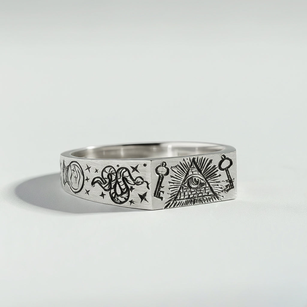 Eye of Providence wedding band by Atelier RMR Montreal