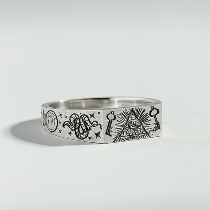 Eye of Providence wedding band by Atelier RMR Montreal