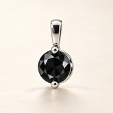 P371 — 6,5 mm — Noir naturel traité — Or blanc