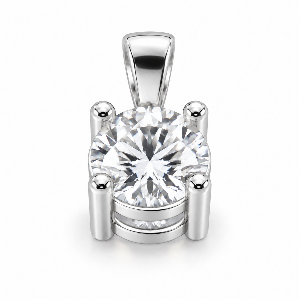 P742 — Pendentif solitaire rond — B2B — vue détaillée 2