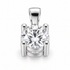 P742 round diamond solitaire pendant in white gold, without chain