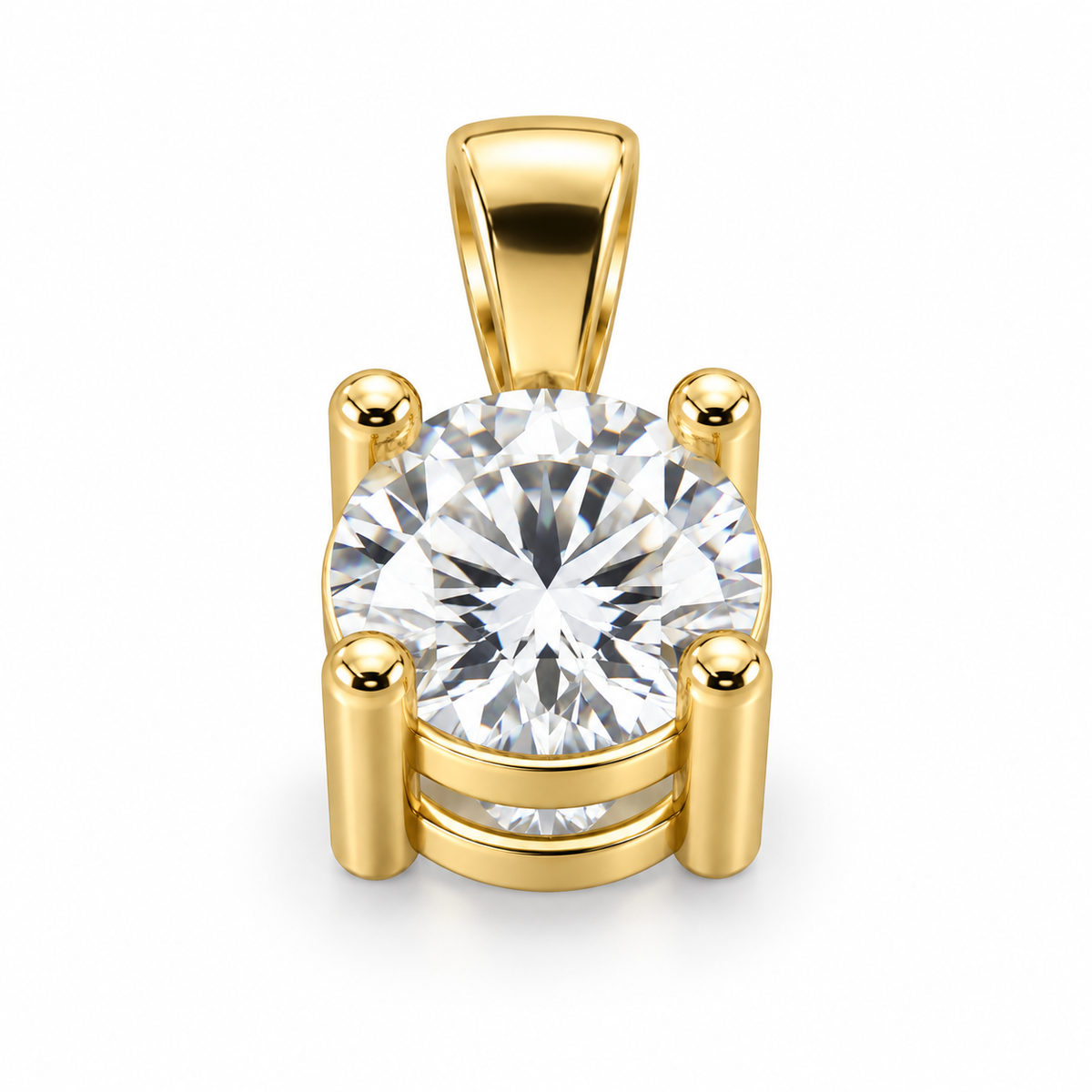 P742 — Pendentif solitaire rond — B2B