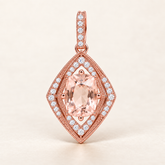 P750RBMO — Morganite et diamants naturels — Or rose