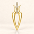 P787 — diamants blancs naturels — Or jaune