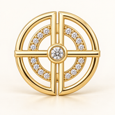 P790 — diamants blancs naturels — Or jaune