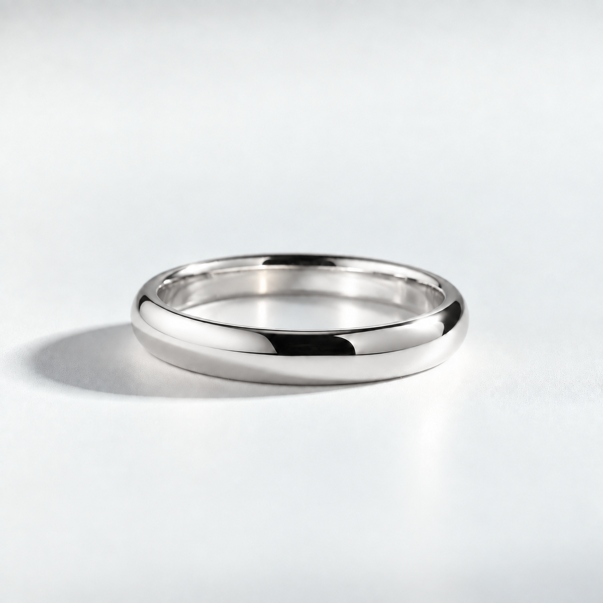 R 1068 men's wedding band in white gold