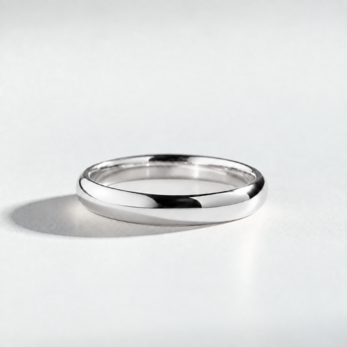 R 1212 men's wedding band in white gold