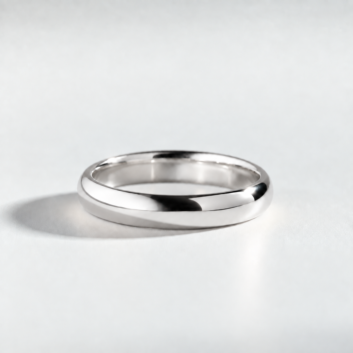 R 1214 men's wedding band in white gold