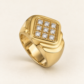 R 122 — diamants blancs, entièrement en or jaune
