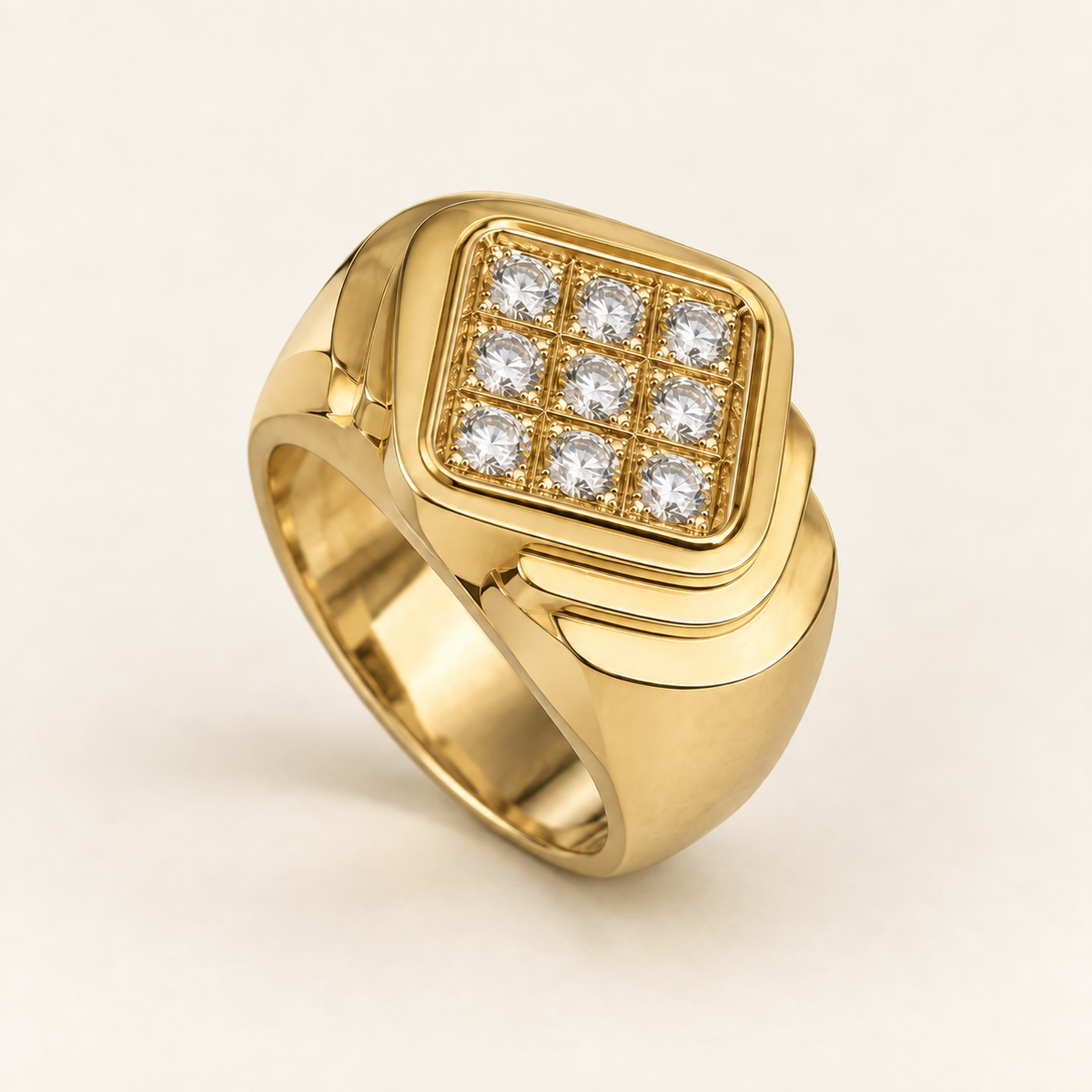 R 122 — diamants blancs, entièrement en or jaune