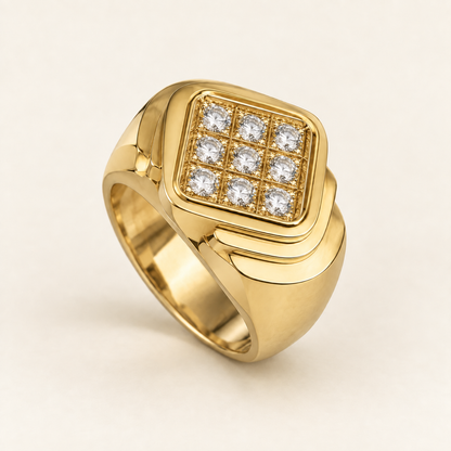 R 122 — diamants blancs, entièrement en or jaune
