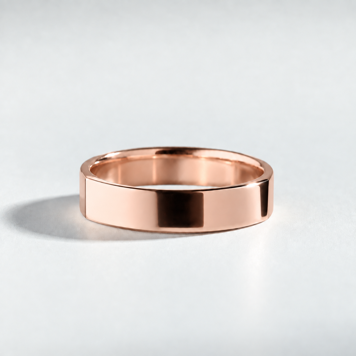 R 144 men's wedding band in rose gold