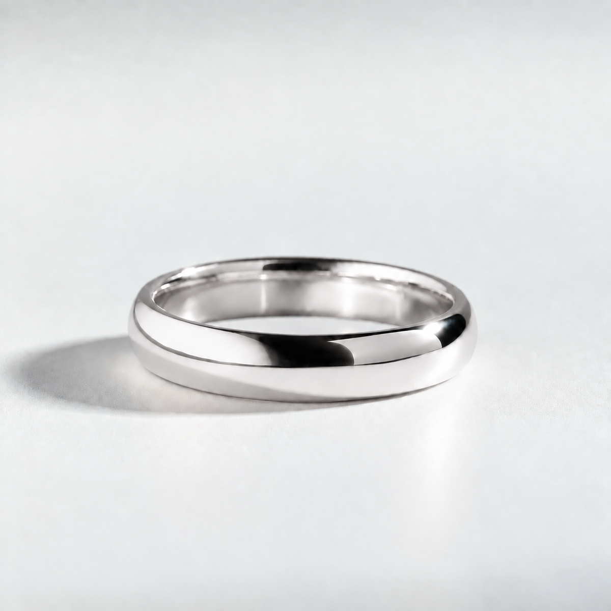 R 1687 men's wedding band in white gold