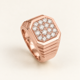 R 309 — white diamonds, rose gold