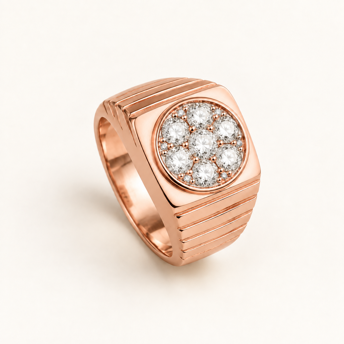 R 334 — white diamonds, rose gold