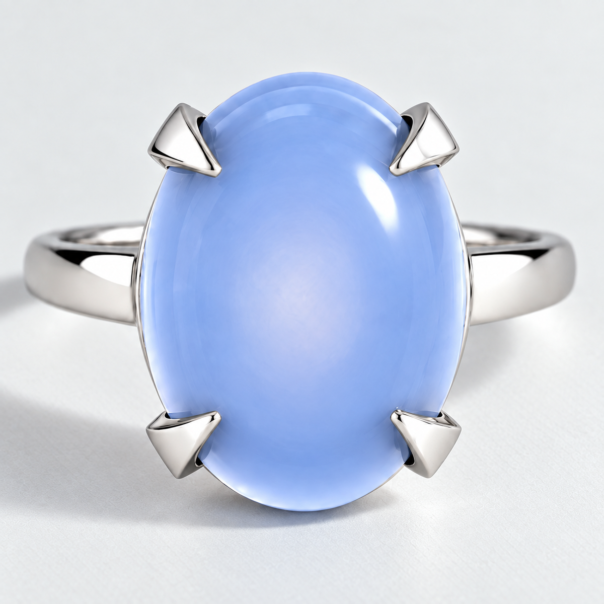 R4025 calcédoine bleue — detail-blanc — anneau simple