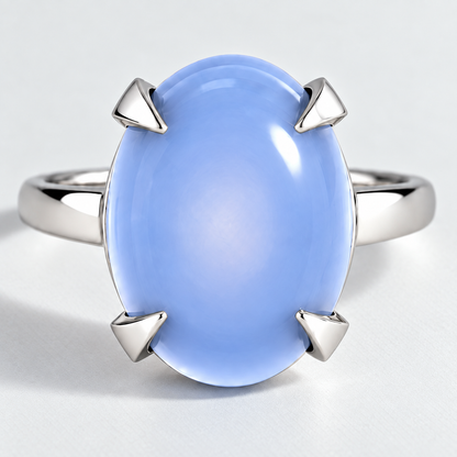 R4025 calcédoine bleue — detail-blanc — anneau simple