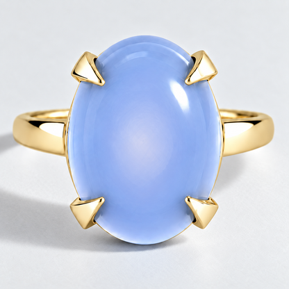 R4025 calcédoine bleue — detail-jaune — anneau simple