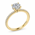 R4049-100 ring with white diamonds in yellow gold