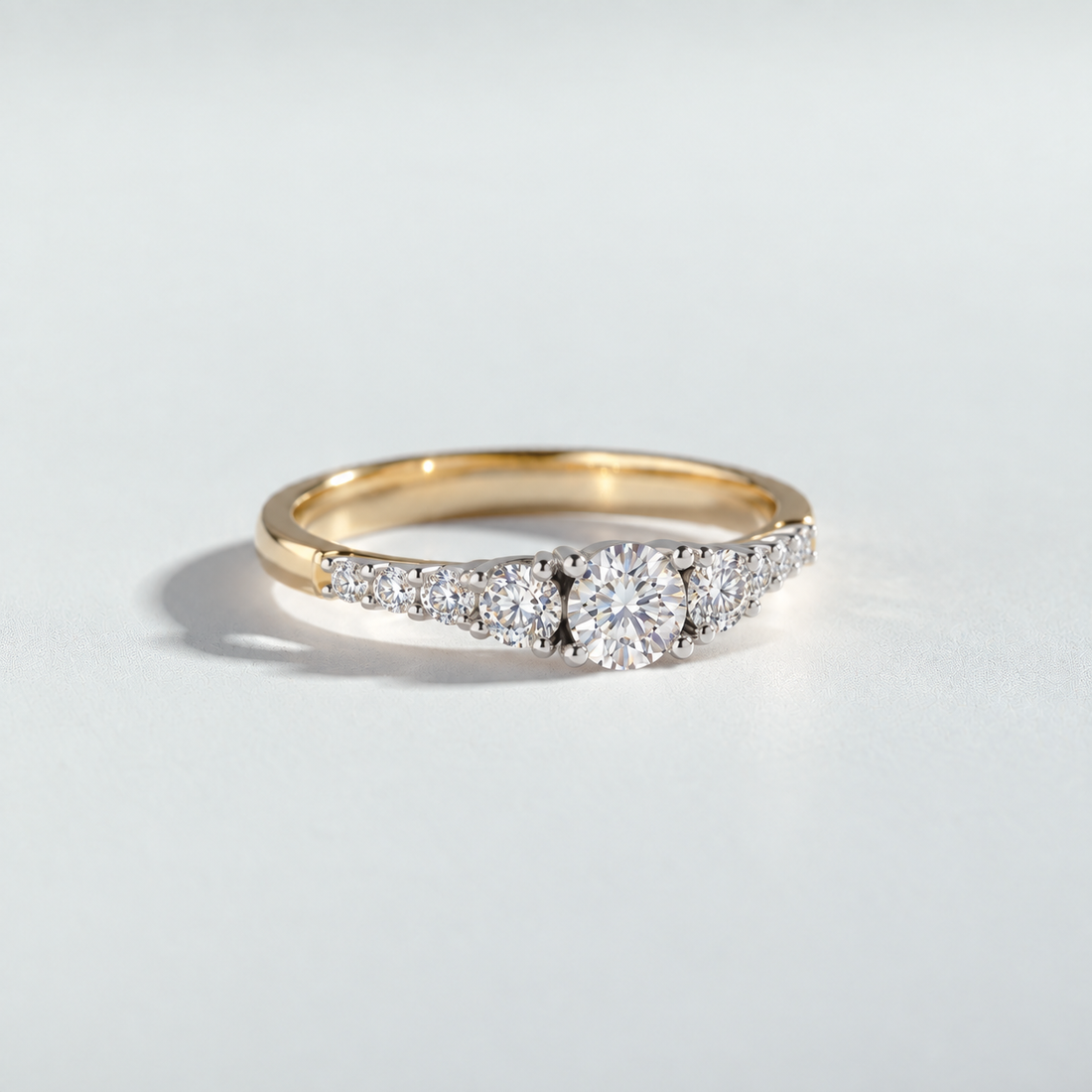 The Round Cut Half Eternity Diamond Ring