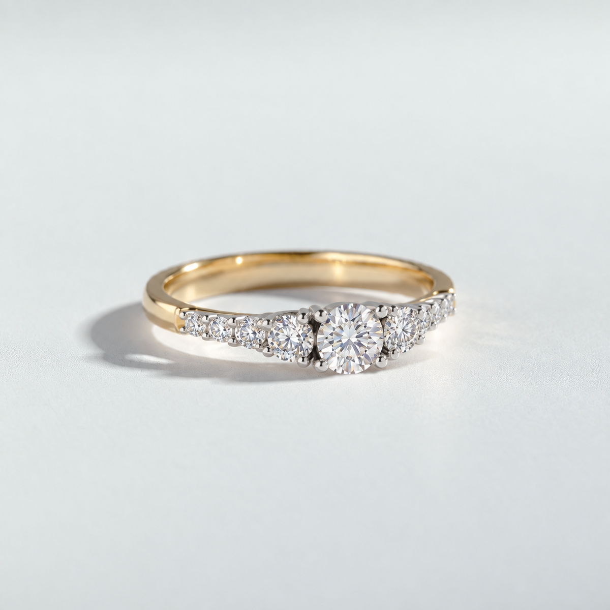 The Round Cut Half Eternity Diamond Ring