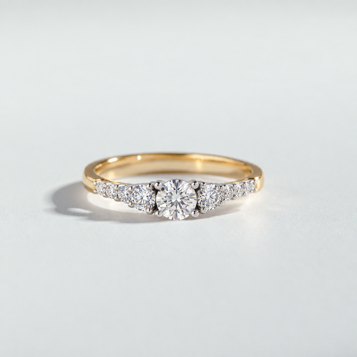 The Round Cut Half Eternity Diamond Ring