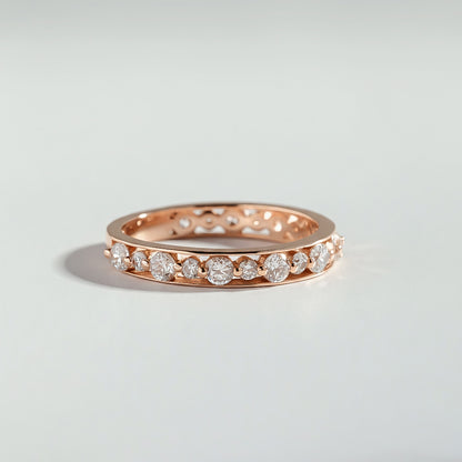 The Shared-Prongs Alternate Diamond Pav√© Ring by Atelier RMR Montreal
