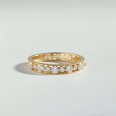 The Shared-Prongs Alternate Diamond Pav√© Ring by Atelier RMR Montreal